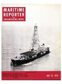 Maritime Reporter Magazine Cover Jul 15, 1974 - 