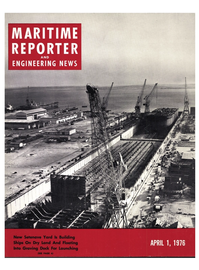 Maritime Reporter Magazine Cover Apr 1976 - 