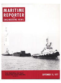 Maritime Reporter Magazine Cover Sep 15, 1977 - 