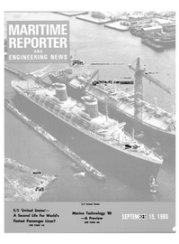 Maritime Reporter Magazine Cover Sep 15, 1980 - 