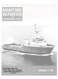 Maritime Reporter Magazine Cover Nov 15, 1980 - 