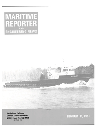 Maritime Reporter Magazine Cover Feb 15, 1981 - 