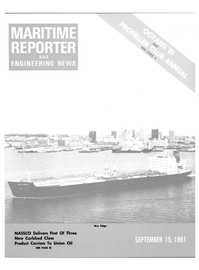 Maritime Reporter Magazine Cover Sep 15, 1981 - 