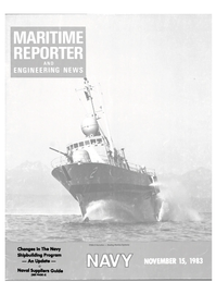 Maritime Reporter Magazine Cover Nov 15, 1983 - 
