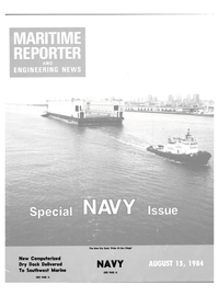 Maritime Reporter Magazine Cover Aug 15, 1984 - 