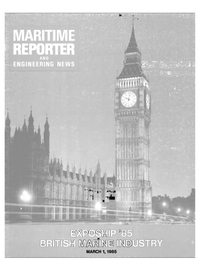 Maritime Reporter Magazine Cover Mar 1985 - 