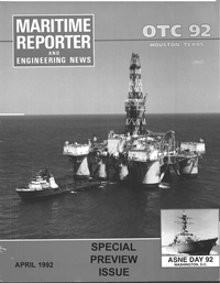 Maritime Reporter Magazine Cover Apr 1992 - 