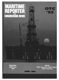 Maritime Reporter Magazine Cover Apr 1993 - 
