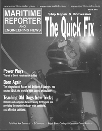 Maritime Reporter Magazine Cover Mar 2001 - 