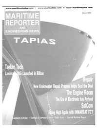 Maritime Reporter Magazine Cover Mar 2002 - 
