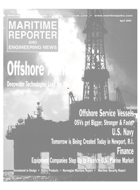 Maritime Reporter Magazine Cover Apr 2002 - 