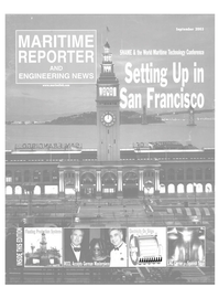 Maritime Reporter Magazine Cover Sep 2003 - 