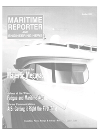 Maritime Reporter Magazine Cover Oct 2004 - The Marine Communications Edition