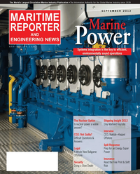 Maritime Reporter Magazine Cover Sep 2012 - Marine Propulsion Annual