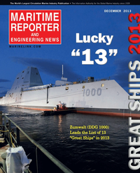 Maritime Reporter Magazine Cover Dec 2013 - Great Ships of 2013