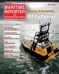 Maritime Reporter Magazine Cover Apr 2014 - Offshore Edition