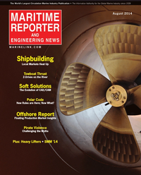 Maritime Reporter Magazine Cover Aug 2014 - Shipyard Edition