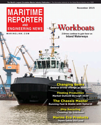 Maritime Reporter Magazine Cover Nov 2015 - Workboat Edition
