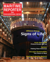 Maritime Reporter Magazine Cover Apr 2016 - The Offshore Annual