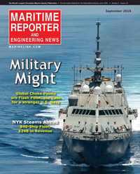Maritime Reporter Magazine Cover Sep 2016 - Maritime & Ship Security