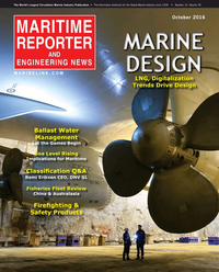 Maritime Reporter Magazine Cover Oct 2016 - Marine Design Annual