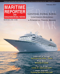 Maritime Reporter Magazine Cover Feb 2017 - The Cruise Industry Edition