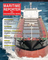 Maritime Reporter Magazine Cover Jul 2017 - The Marine Communications Edition