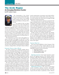 MN Jan-14#18  
States Coast Guard, Admiral Bob Papp, 
Jr. spoke of the Arctic