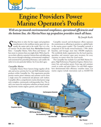 MN Aug-16#58  Marine
Caterpillar Marine Power Systems brings together