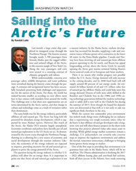 MN Oct-16#26  the 
Arctic’s Future 
By Randall Luthi
Last month, a large