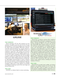 MN Aug-18#65  Webb
GPLINK
THE COMPANY:
MarineCFOs’ cost-effective solutions