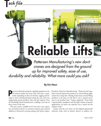 MN Mar-20#50 ech file
T
Reliable Lifts
Patterson Manufacturing‘s new