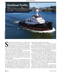 MN Nov-20#34 WORKBOATS
Workboat Prof  le:
Geronimo
By Eric Haun
Sause