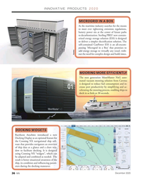 MN Dec-20#36 INNOVATIVE PRODUCTS 2020
MICROGRID IN A BOX
As the maritime