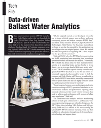 MN Apr-21#39 Tech 
File 
Data-driven 
Ballast Water Analytics 
allast