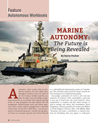 MN Jul-21#20 Feature
Autonomous Workboats
MARINE 
AUTONOMY:
 The Future