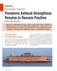 MN Jan-22#14  Vessels 
Pandemic Setback Strengthens 
Resolve to Remain Positive