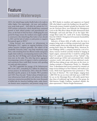 MN Mar-22#24 Feature
Inland Waterways 
2021), the inland barge market