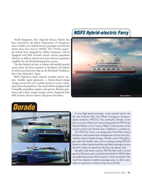 MN Jul-22#40 MSFS Hybrid-electric Ferry
North Kingstown, R.I. shipyard