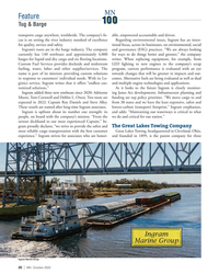 MN Oct-22#20 MN
Feature
Tug & Barge 
transports cargo anywhere, worldwide