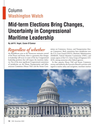 MN Nov-22#18 Column
Washington Watch 
Mid-term Elections Bring Changes