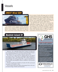 MN Feb-23#41 Vessels
CREST Wind SOV
the new contract, Crowley will