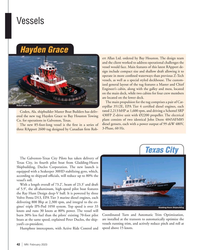 MN Feb-23#42  pilot boat features 
the Ray Hunt Design deep-V hull