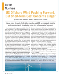 MN Apr-23#6 By the
Numbers
US Offshore Wind Pushing Forward, 
But