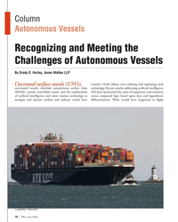 MN Jun-23#16 Column   
Autonomous Vessels 
Recognizing and Meeting the