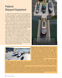 MN Aug-23#32 Feature
Shipyard Equipment
new facility will expand BAE