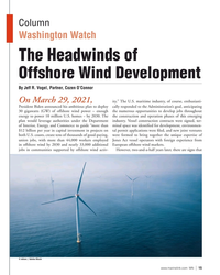 MN Oct-23#15 Column   
Washington Watch
The Headwinds of 
Offshore Wind