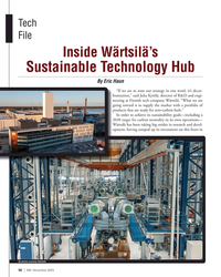 MN Nov-23#56 Tech 
File  
Inside Wärtsilä’s 
Sustainable Technology