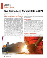 MN Feb-24#18 Column   
Safety Zone
Five Tips to Keep Workers Safe in