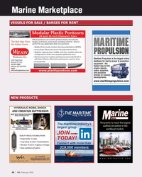 MN Feb-24#46 Marine Marketplace
VESSELS FOR SALE / BARGES FOR RENT
NEW